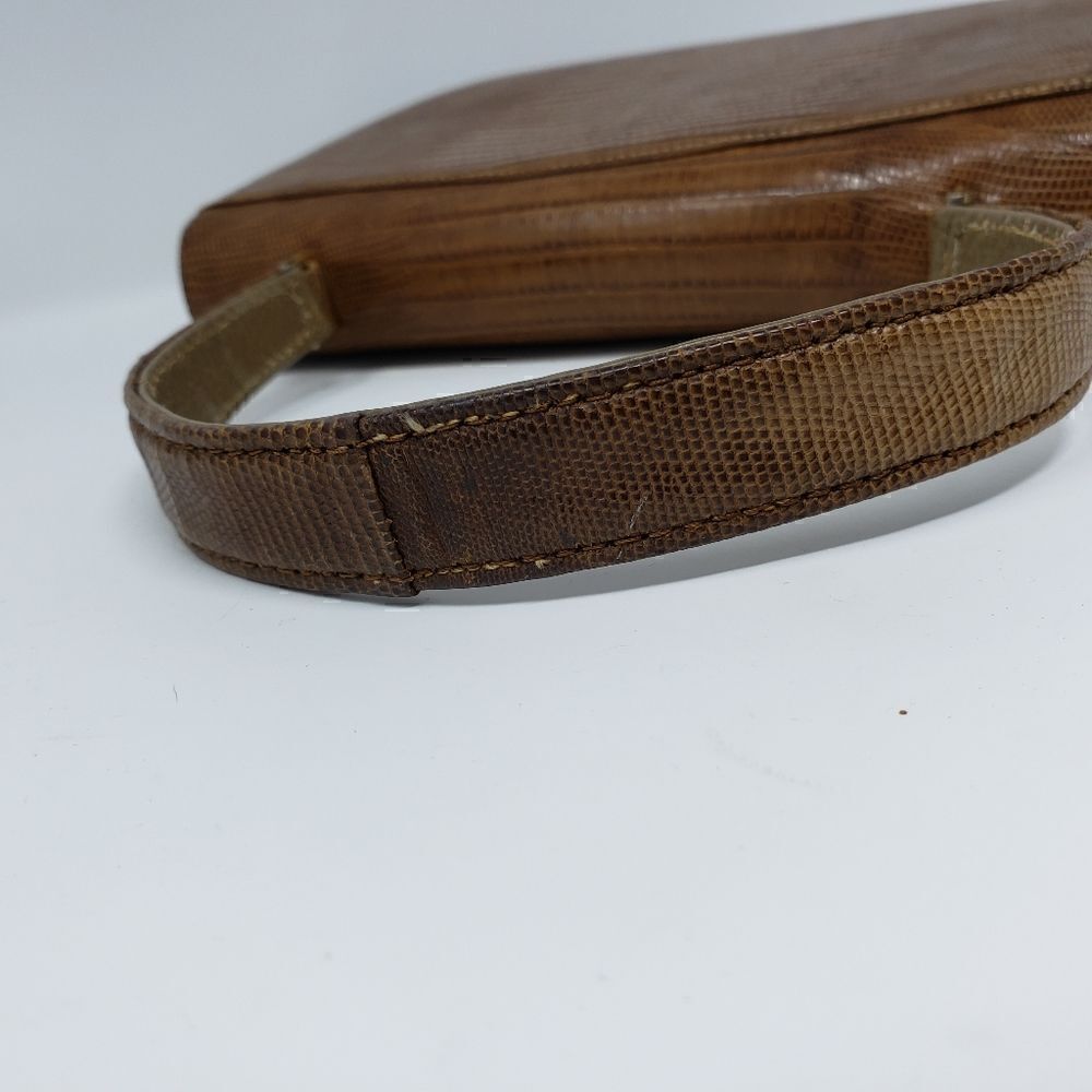 Vintage Bellestone Camel Reptile Handbag - Picture 4 of 13